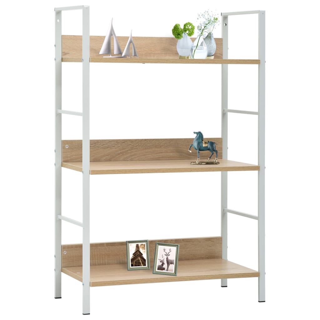 3-tasoinen kirjahylly tammi 60x27,6x90,5 cm - Sisustajankoti.fi