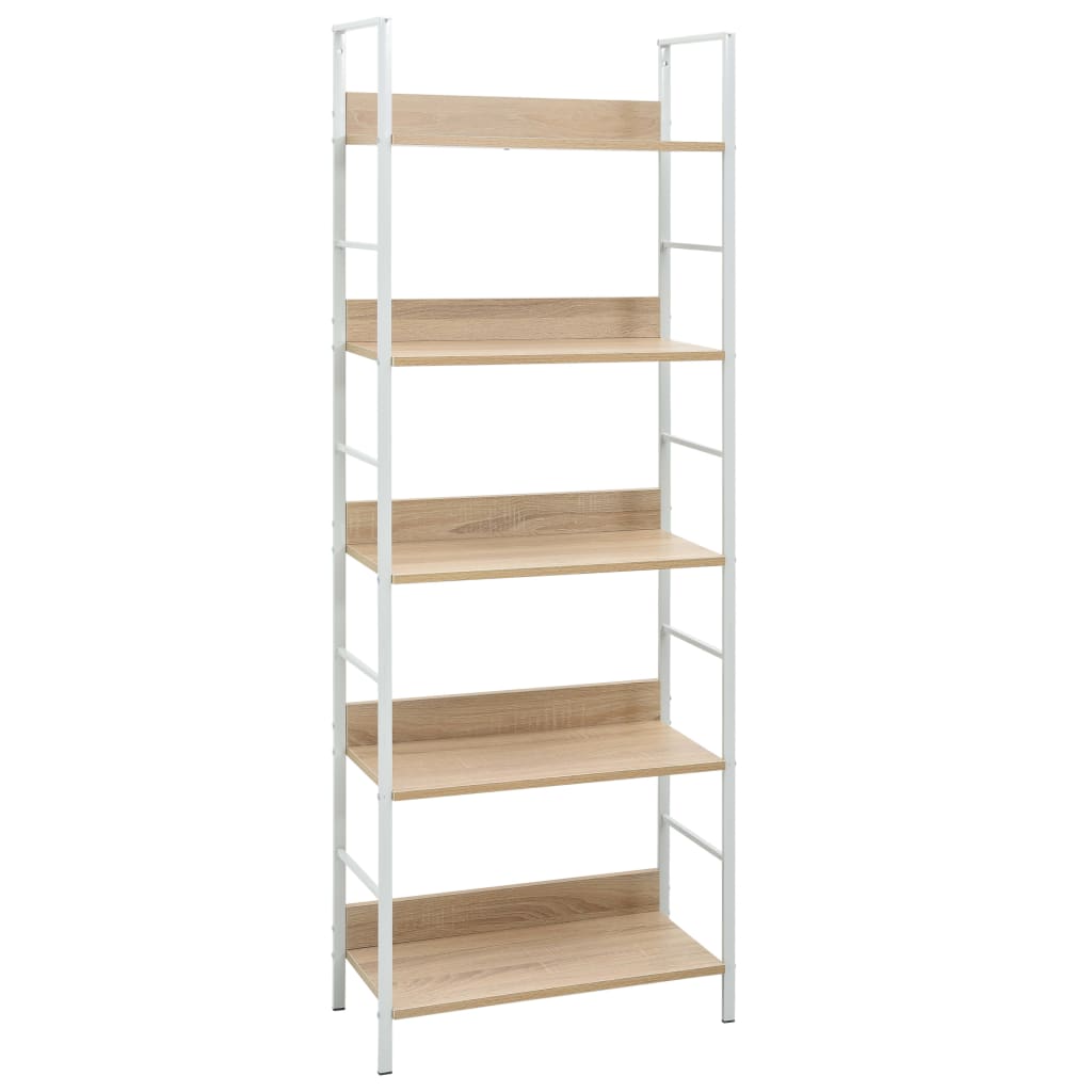 5-tasoinen kirjahylly tammi 60x27,6x158,5 cm - Sisustajankoti.fi