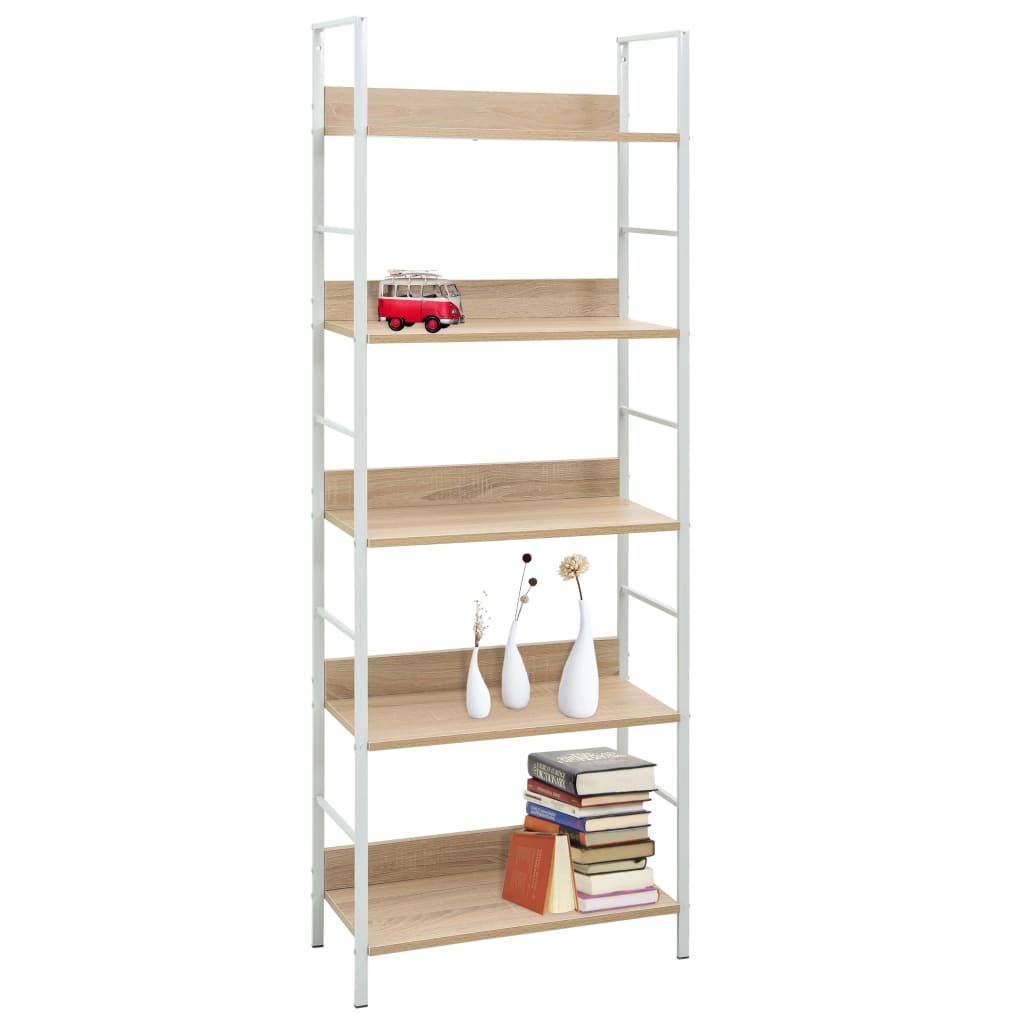 5-tasoinen kirjahylly tammi 60x27,6x158,5 cm - Sisustajankoti.fi