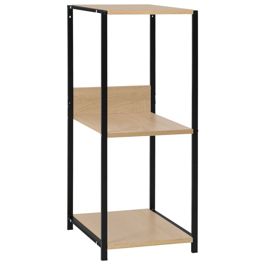 Pieni suora kirjahylly musta/tammi 33,5x39,6x79,7 cm - Sisustajankoti.fi