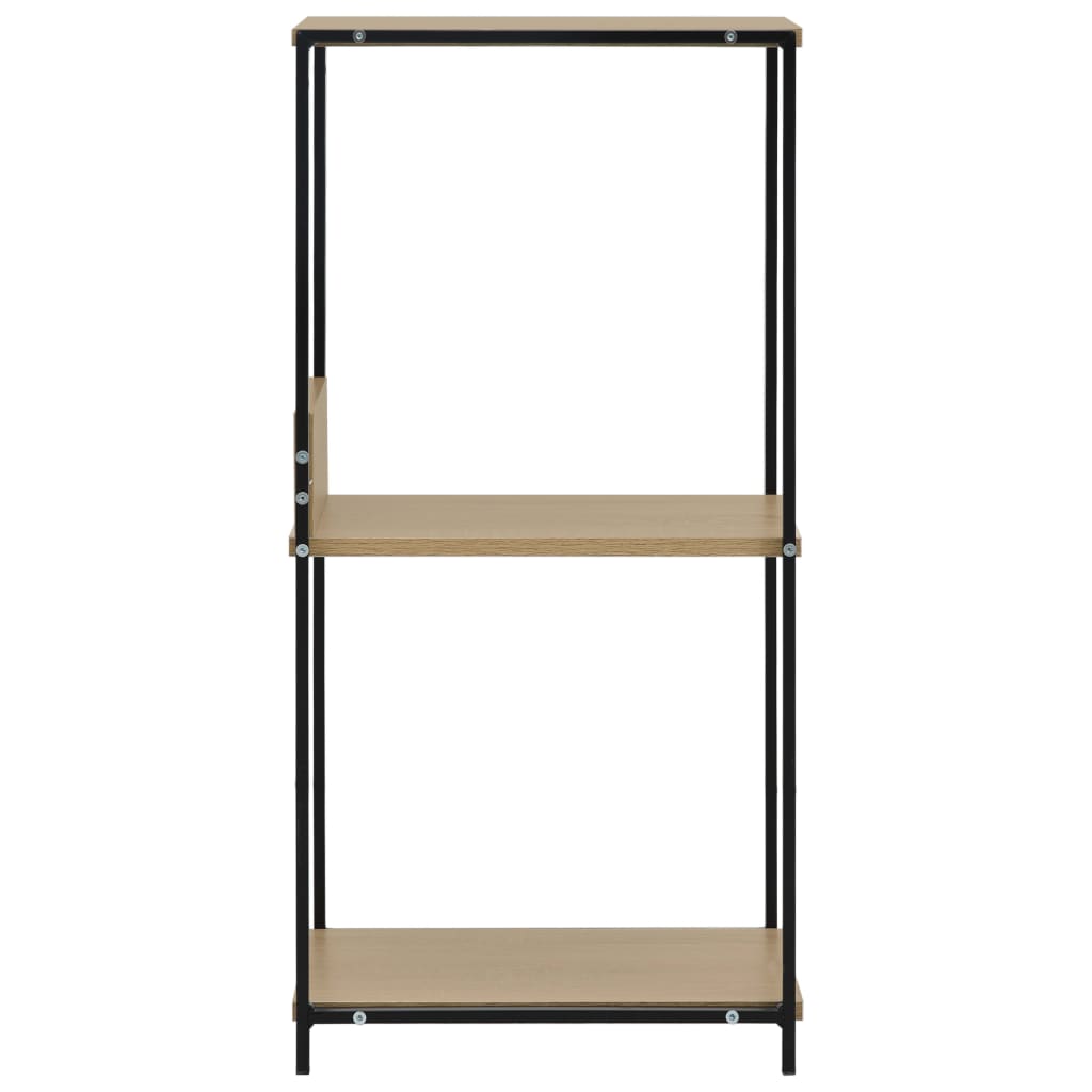 Pieni suora kirjahylly musta/tammi 33,5x39,6x79,7 cm - Sisustajankoti.fi