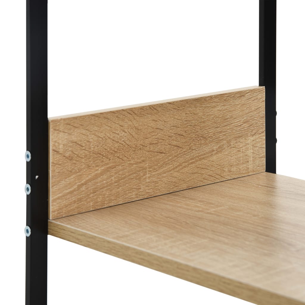 Pieni suora kirjahylly musta/tammi 33,5x39,6x79,7 cm - Sisustajankoti.fi