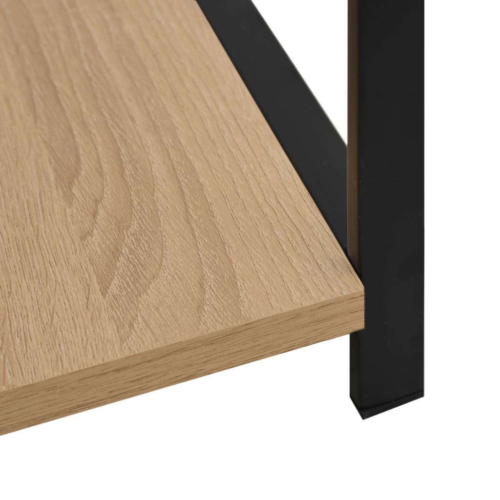 Pieni suora kirjahylly musta/tammi 33,5x39,6x79,7 cm - Sisustajankoti.fi