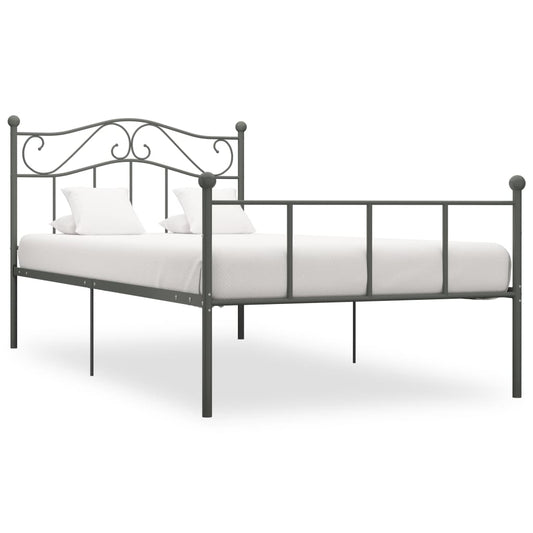 Sängynrunko harmaa metalli 90x200 cm - Sisustajankoti.fi