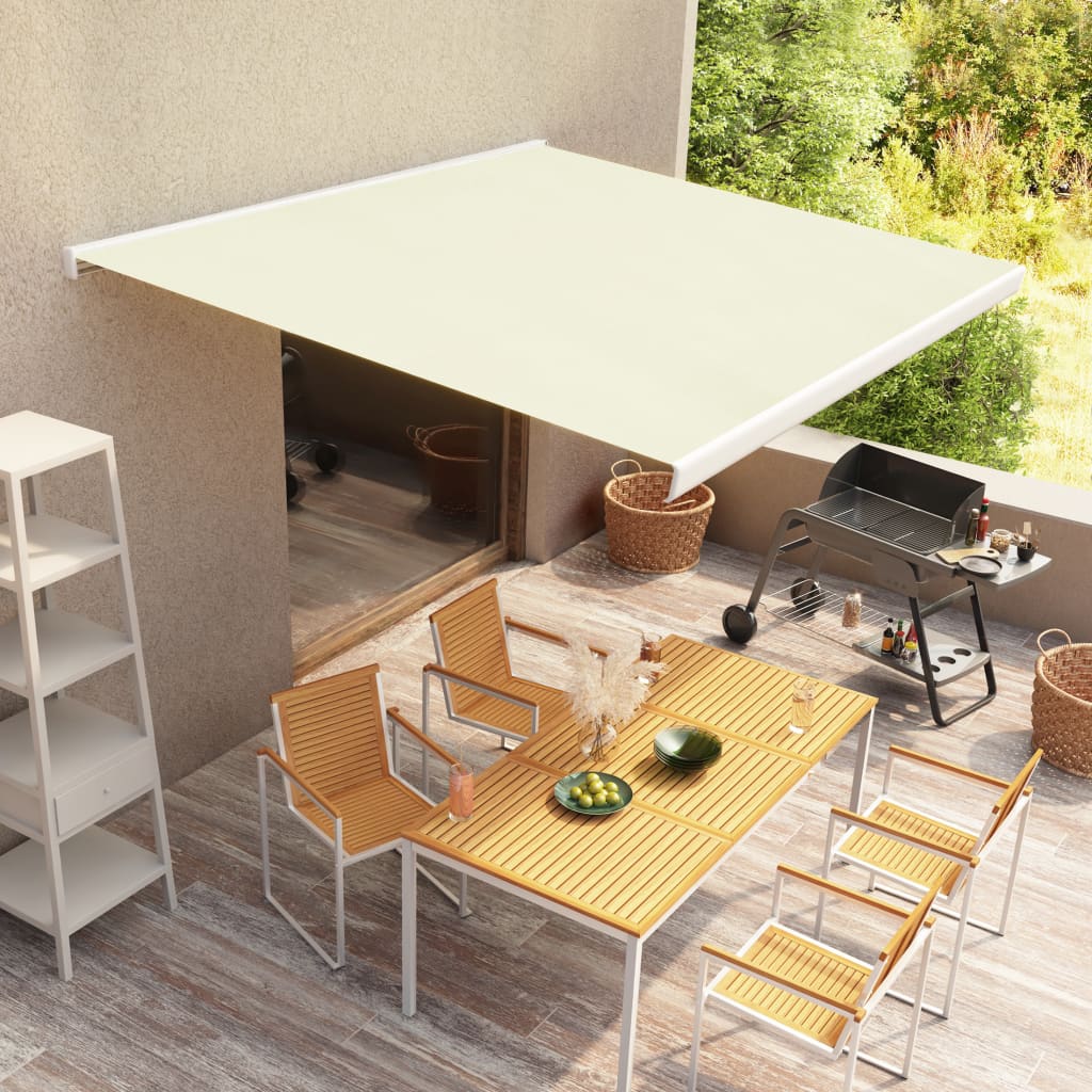 Moottoroitu kasettimarkiisi 350x250 cm kerma - Sisustajankoti.fi