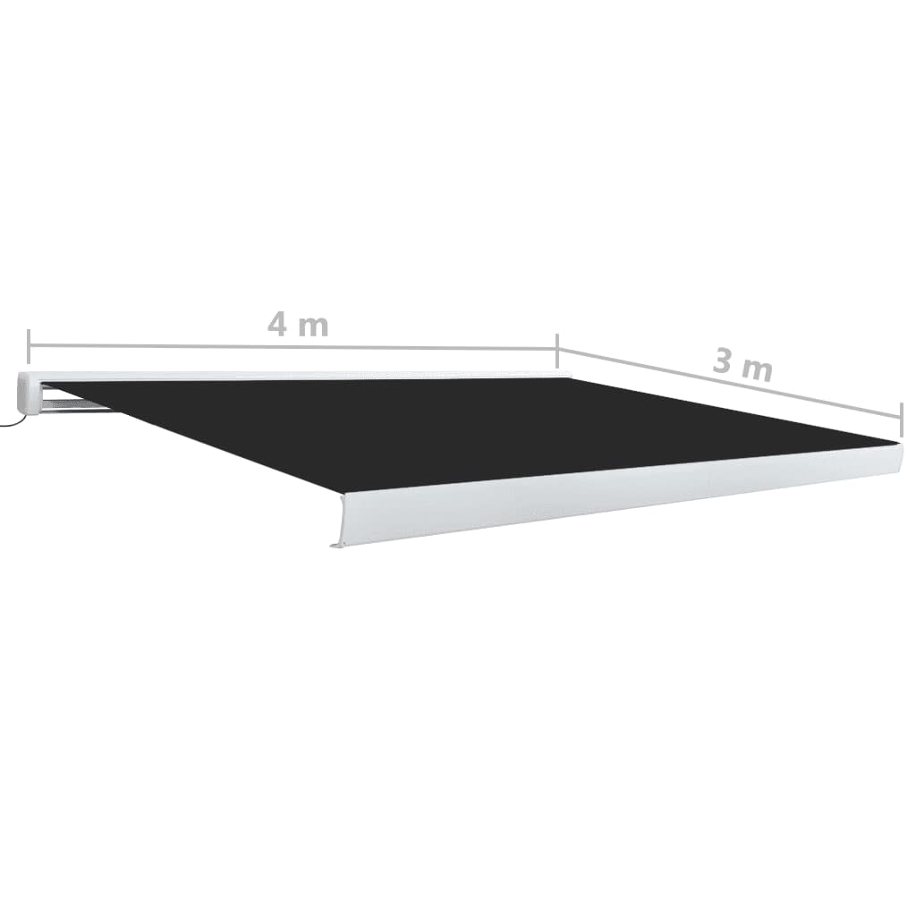 Moottoroitu kasettimarkiisi 400x300 cm antrasiitti - Sisustajankoti.fi