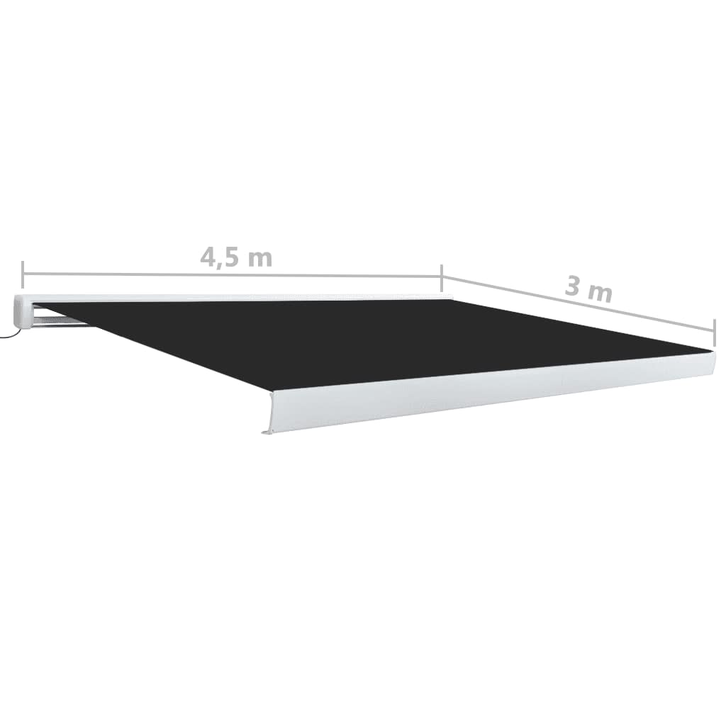 Moottoroitu kasettimarkiisi 450x300 cm antrasiitti - Sisustajankoti.fi