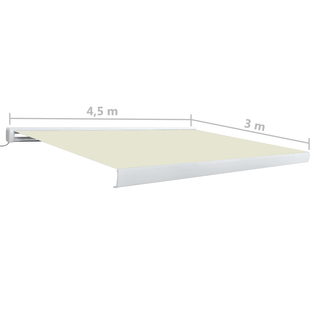 Moottoroitu kasettimarkiisi 450x300 cm kerma - Sisustajankoti.fi