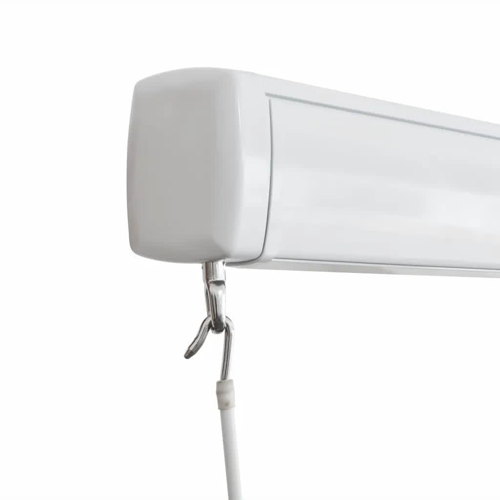 Manuaalinen kasettimarkiisi 300x250 cm sininen ja valkoinen - Sisustajankoti.fi