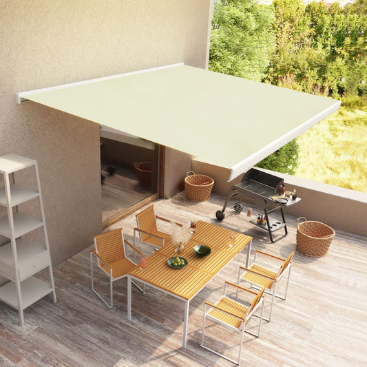 Manuaalinen kasettimarkiisi 300x250 cm kerma - Sisustajankoti.fi