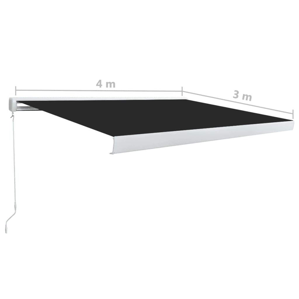 Manuaalinen kasettimarkiisi 400x300 cm antrasiitti - Sisustajankoti.fi