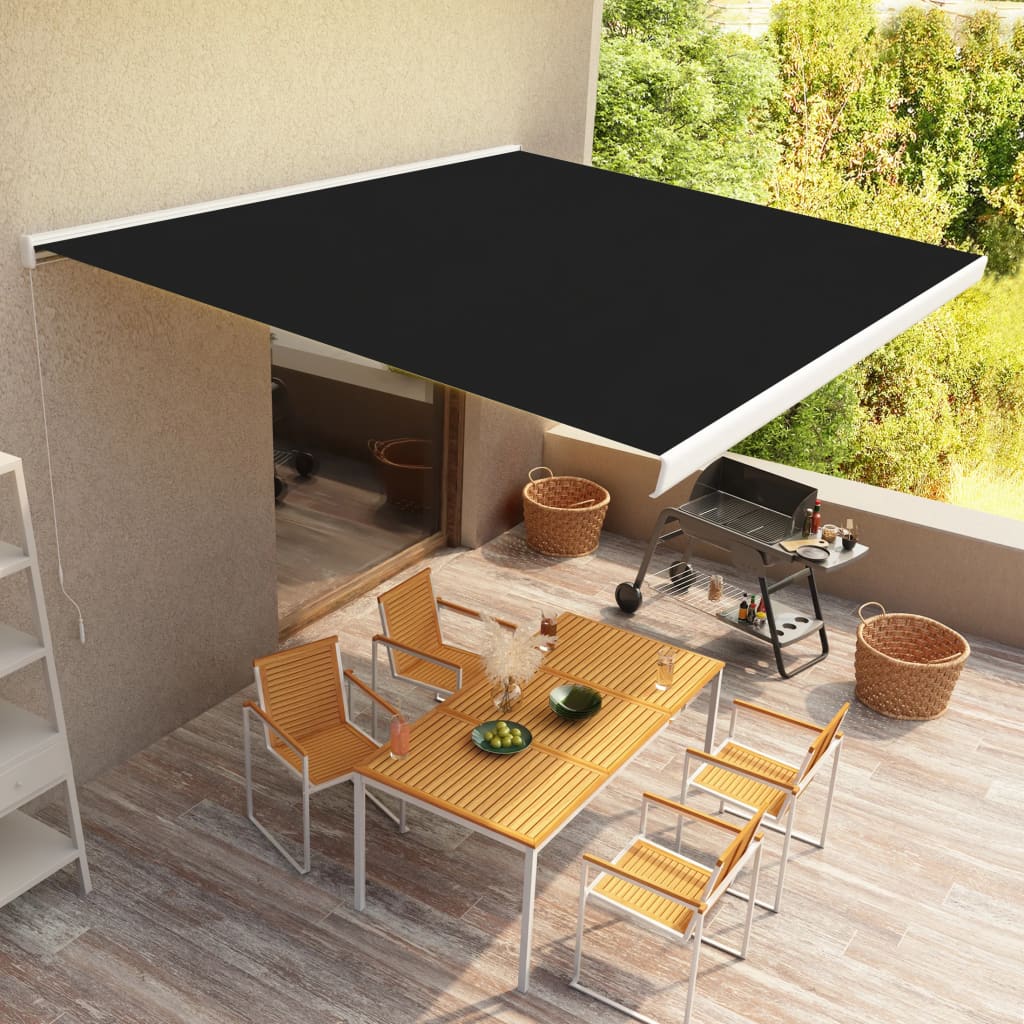 Manuaalinen kasettimarkiisi 400x300 cm antrasiitti - Sisustajankoti.fi