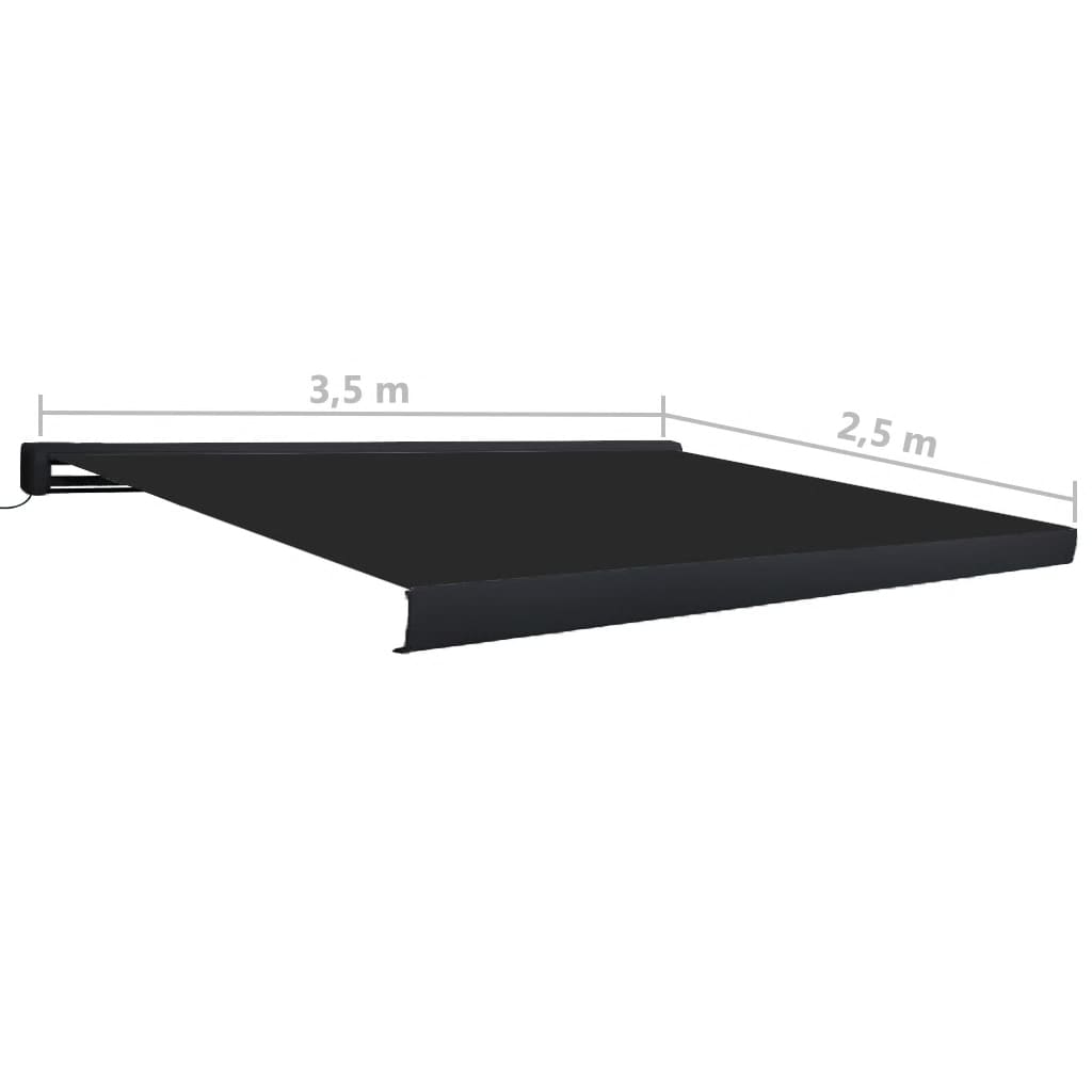 Moottoroitu kasettimarkiisi 350x250 cm antrasiitti - Sisustajankoti.fi