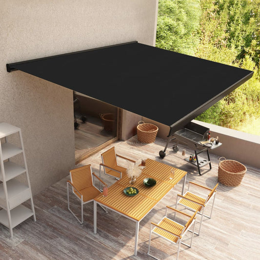 Moottoroitu kasettimarkiisi 350x250 cm antrasiitti - Sisustajankoti.fi