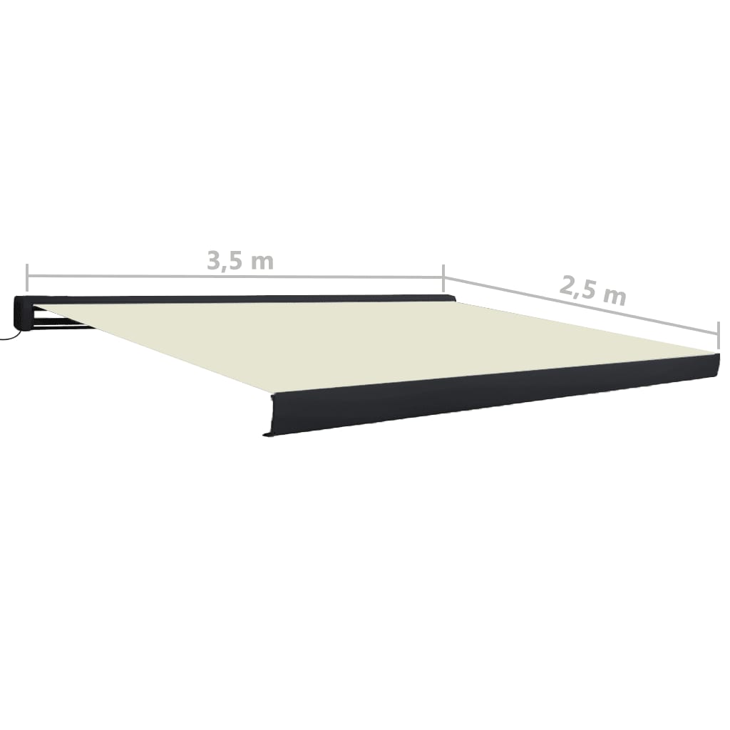 Moottoroitu kasettimarkiisi 350x250 cm kerma - Sisustajankoti.fi