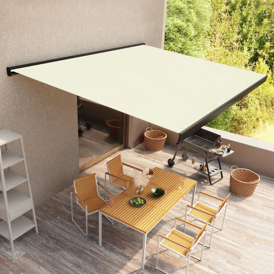 Moottoroitu kasettimarkiisi 350x250 cm kerma - Sisustajankoti.fi