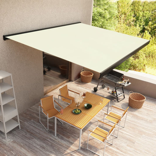 Moottoroitu kasettimarkiisi 400x300 cm kerma - Sisustajankoti.fi