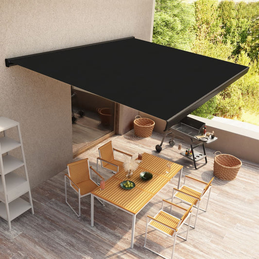 Moottoroitu kasettimarkiisi 450x300 cm antrasiitti - Sisustajankoti.fi