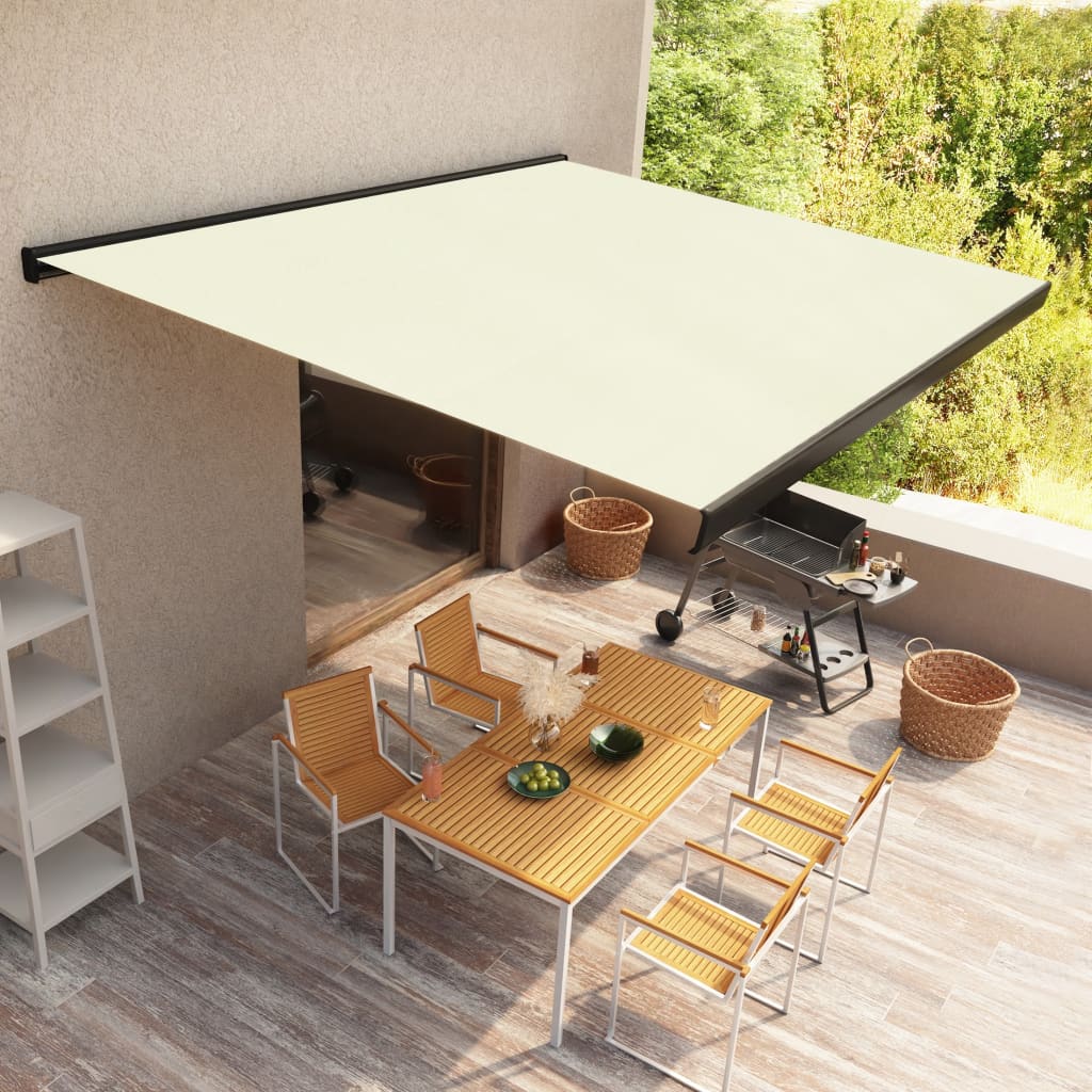 Moottoroitu kasettimarkiisi 450x300 cm kerma - Sisustajankoti.fi
