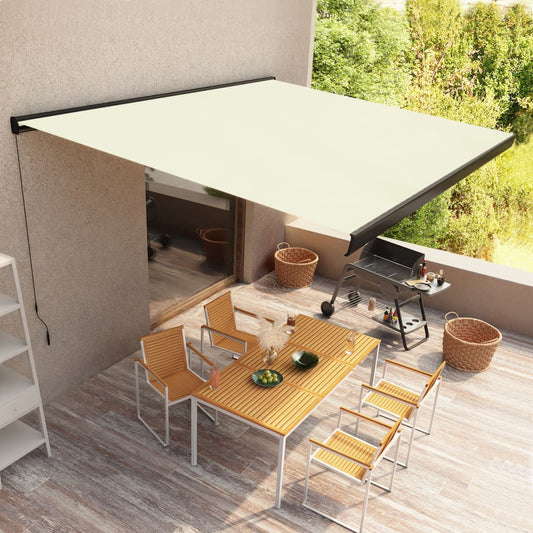 Manuaalinen kasettimarkiisi 400x300 cm kerma - Sisustajankoti.fi