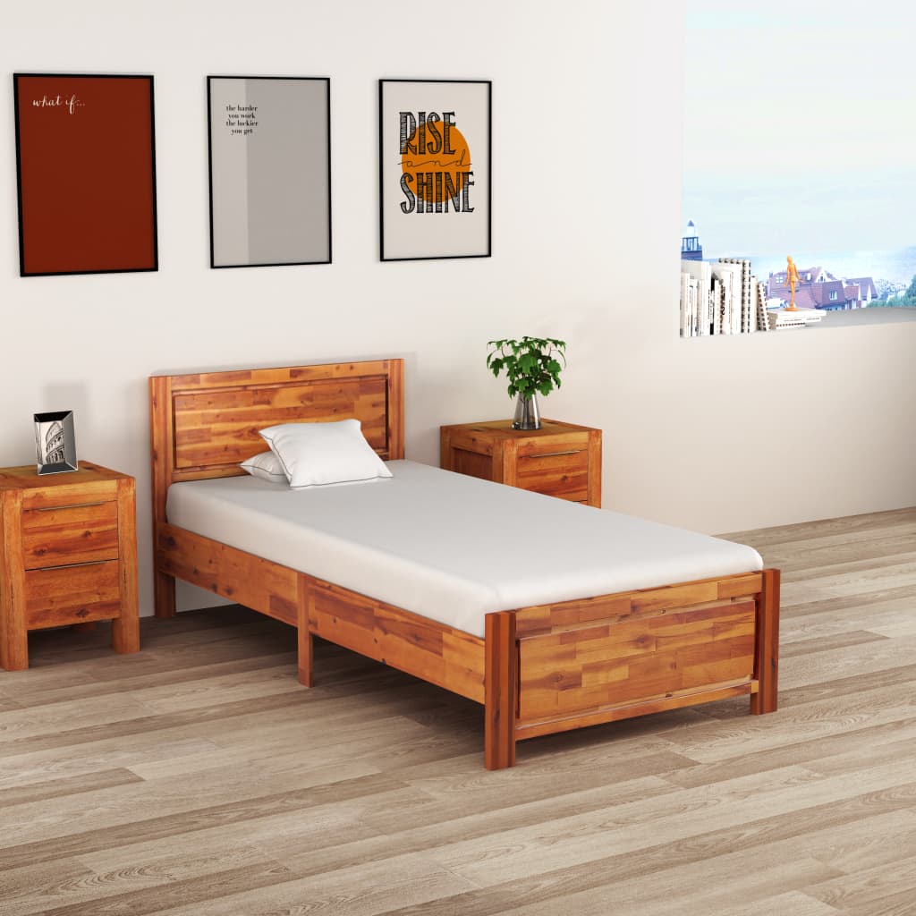 Sängynrunko täysi akaasiapuu 90x200 cm - Sisustajankoti.fi