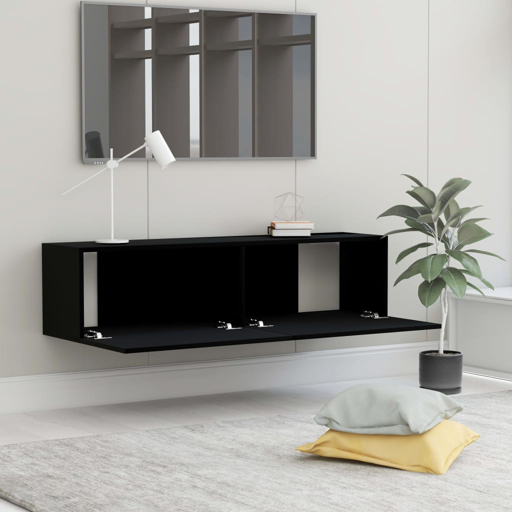 TV-taso musta 120x30x30 cm - Sisustajankoti.fi