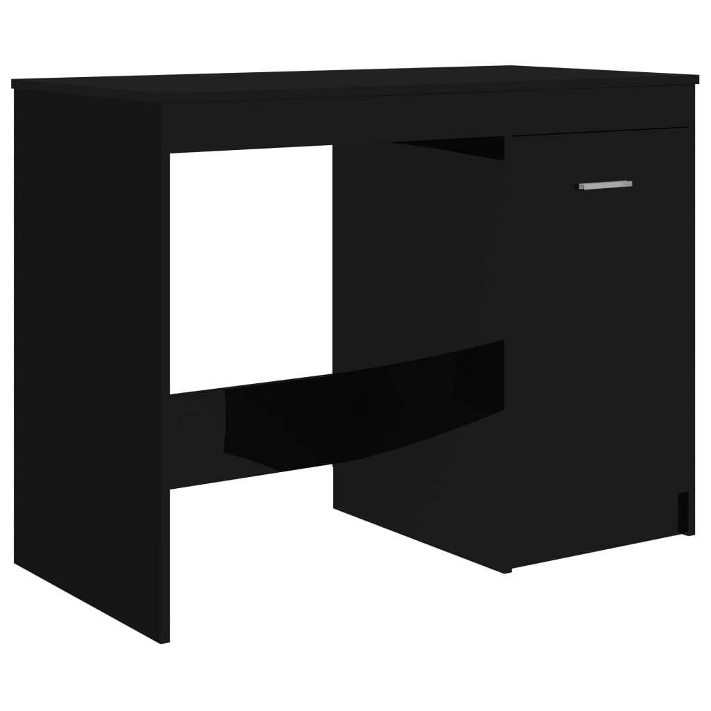Työpöytä korkeakiilto musta 100x50x76 cm - Sisustajankoti.fi