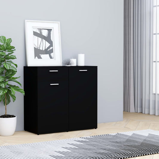 Senkki musta 80x36x75 cm tekninen puu - Sisustajankoti.fi