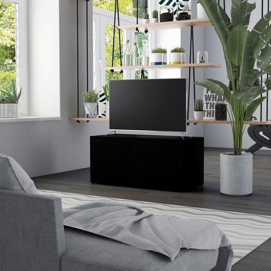 TV-taso musta 80x34x36 cm - Sisustajankoti.fi