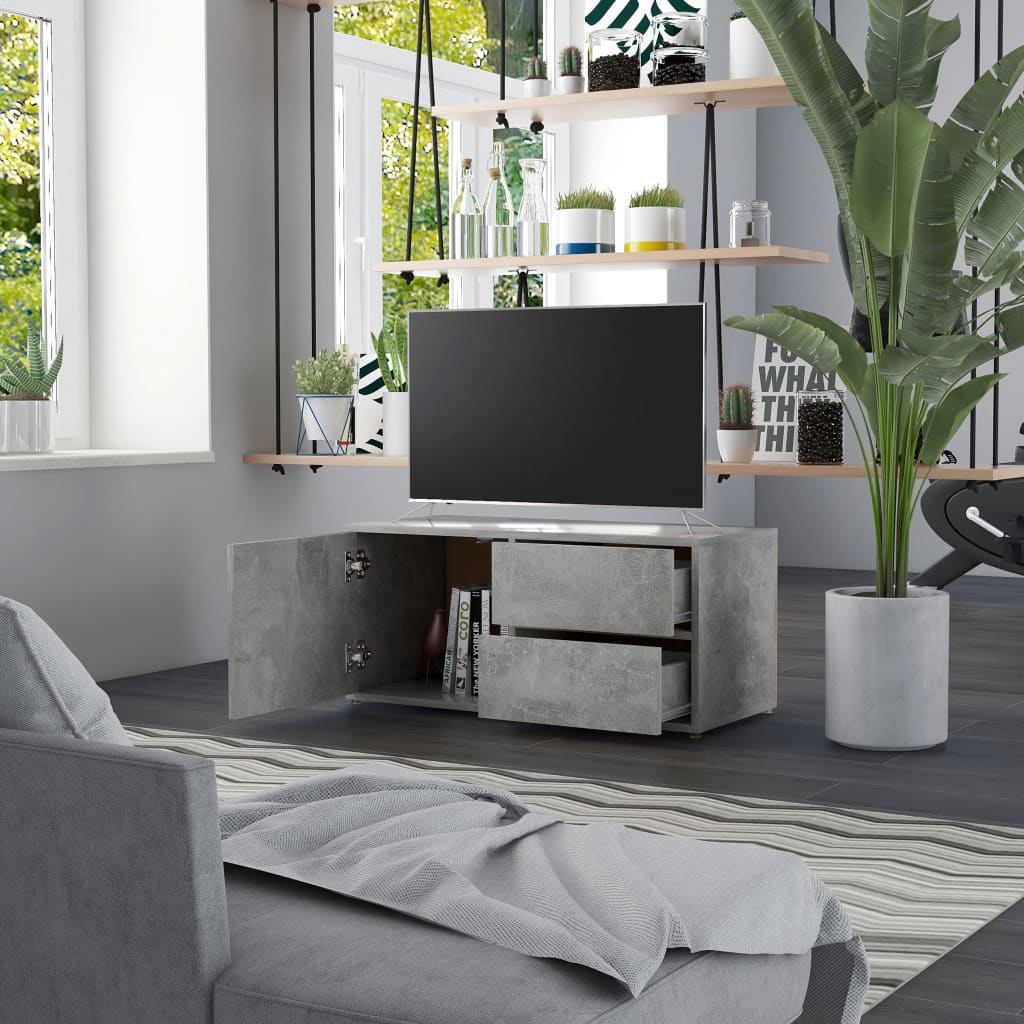TV-taso betoninharmaa 80x34x36 cm - Sisustajankoti.fi