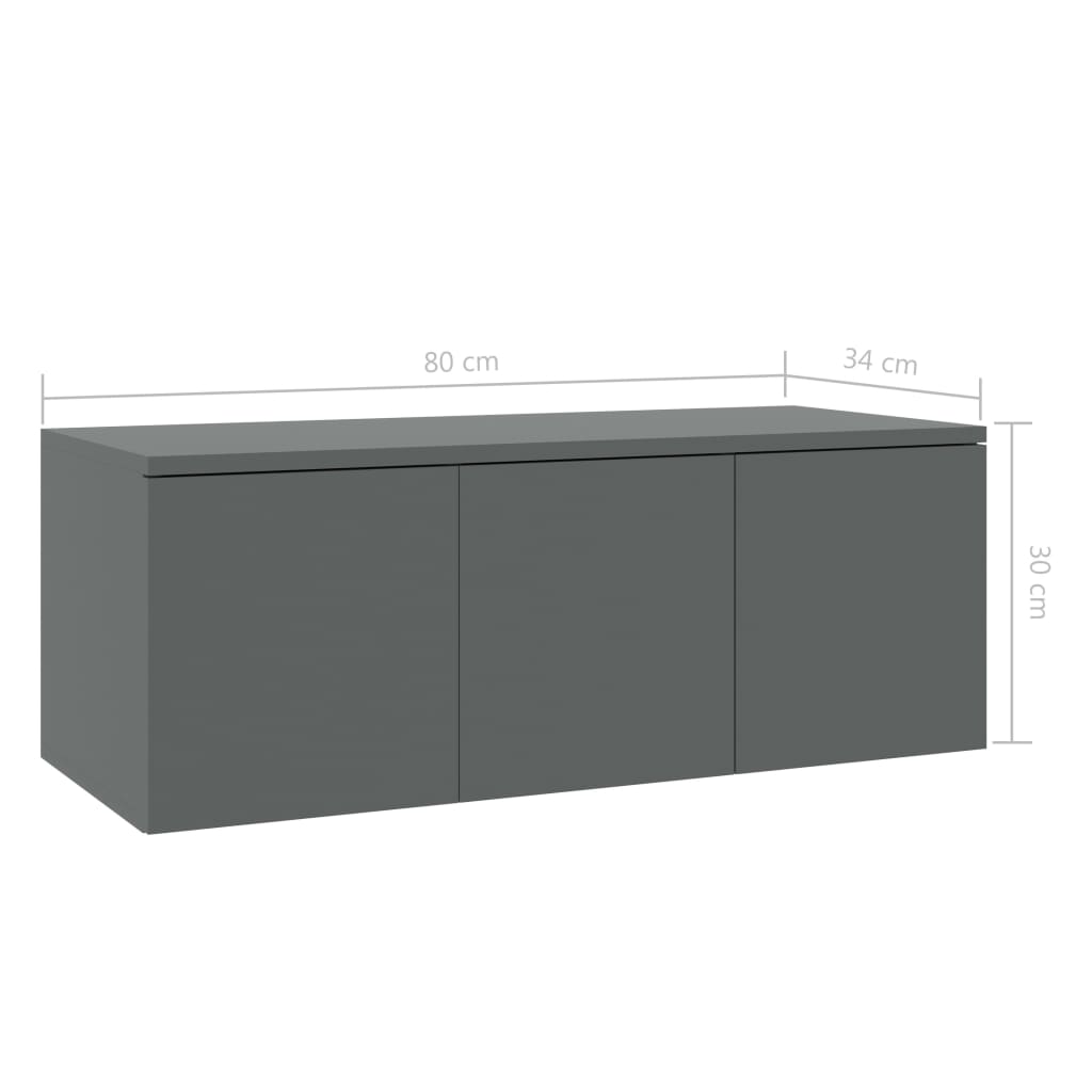 TV-taso harmaa 80x34x30 cm - Sisustajankoti.fi