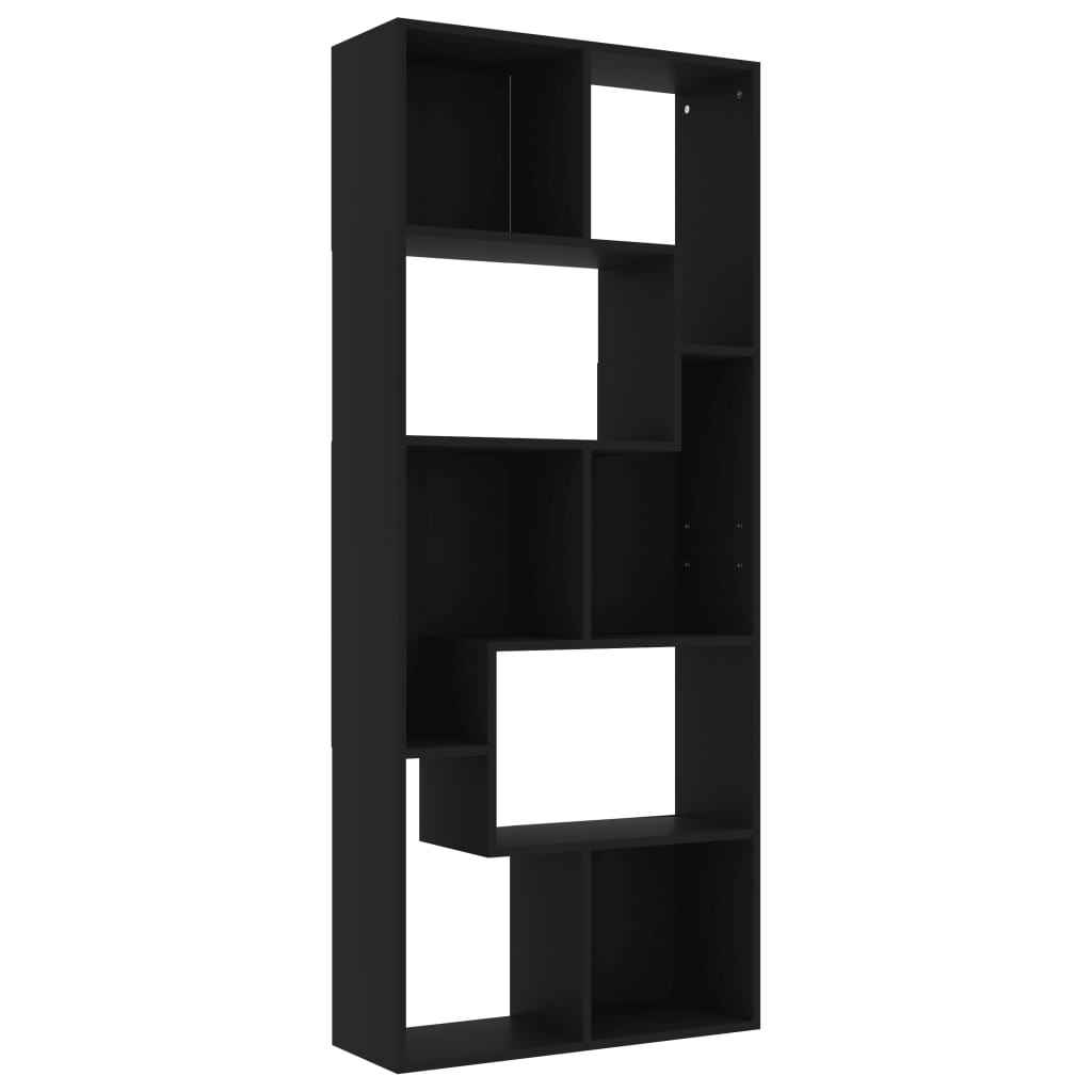 Kirjahylly musta 67x24x161 cm - Sisustajankoti.fi