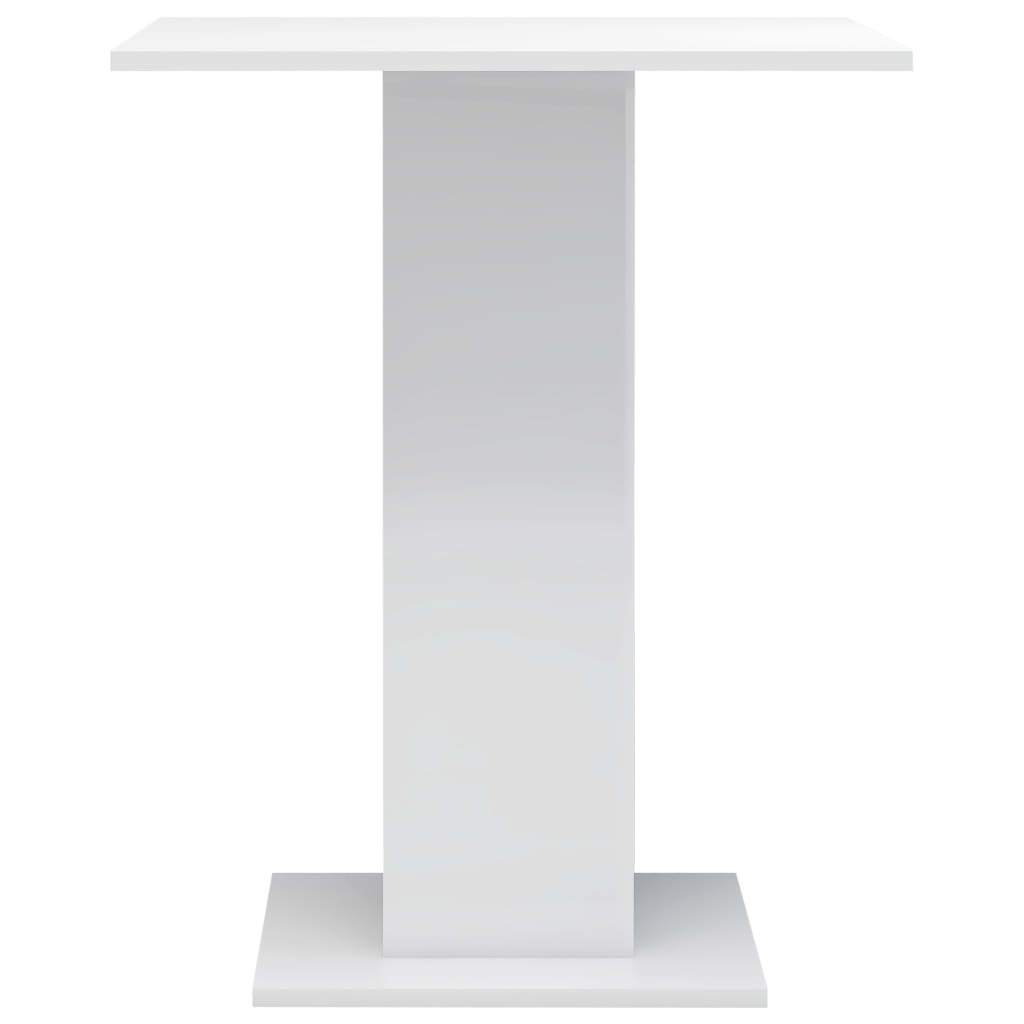 Bistropöytä korkeakiilto valkoinen 60x60x75 cm - Sisustajankoti.fi
