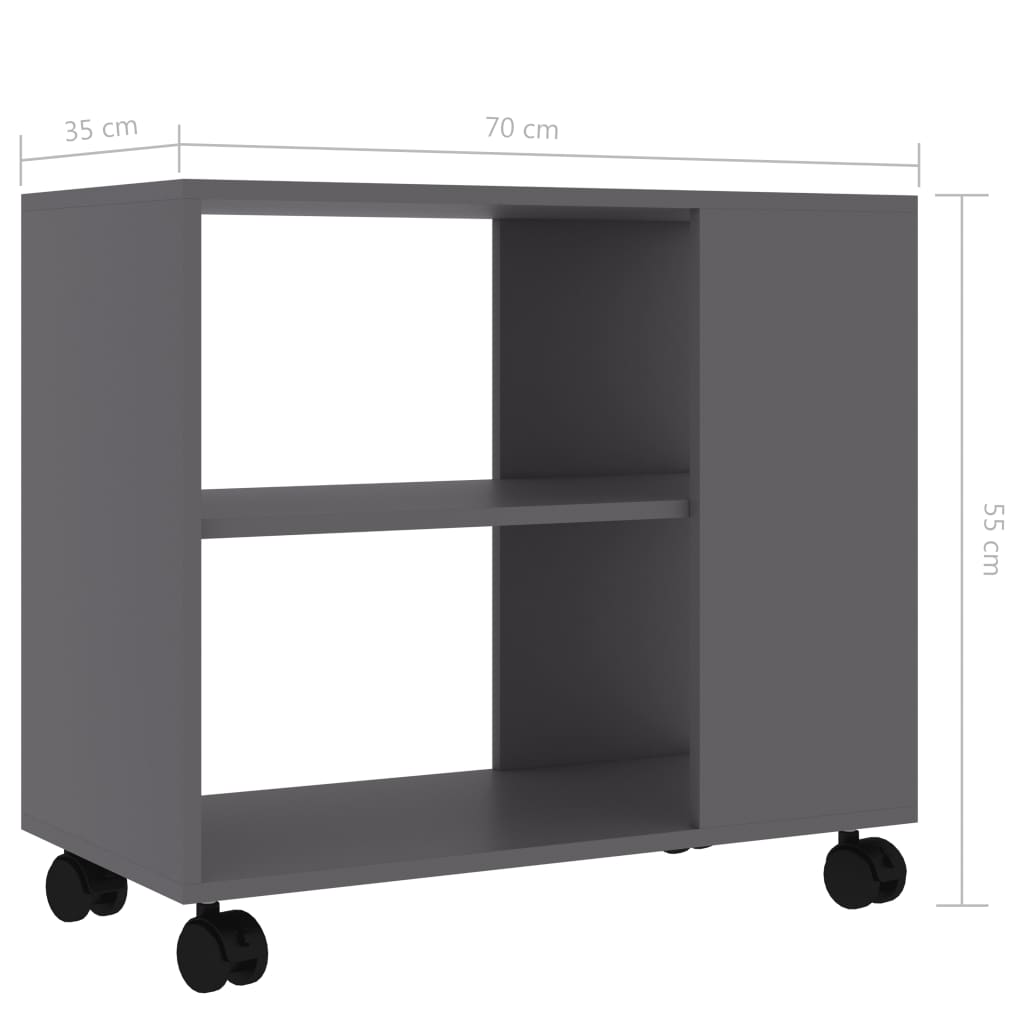 Sivupöytä harmaa 70x35x55 cm - Sisustajankoti.fi