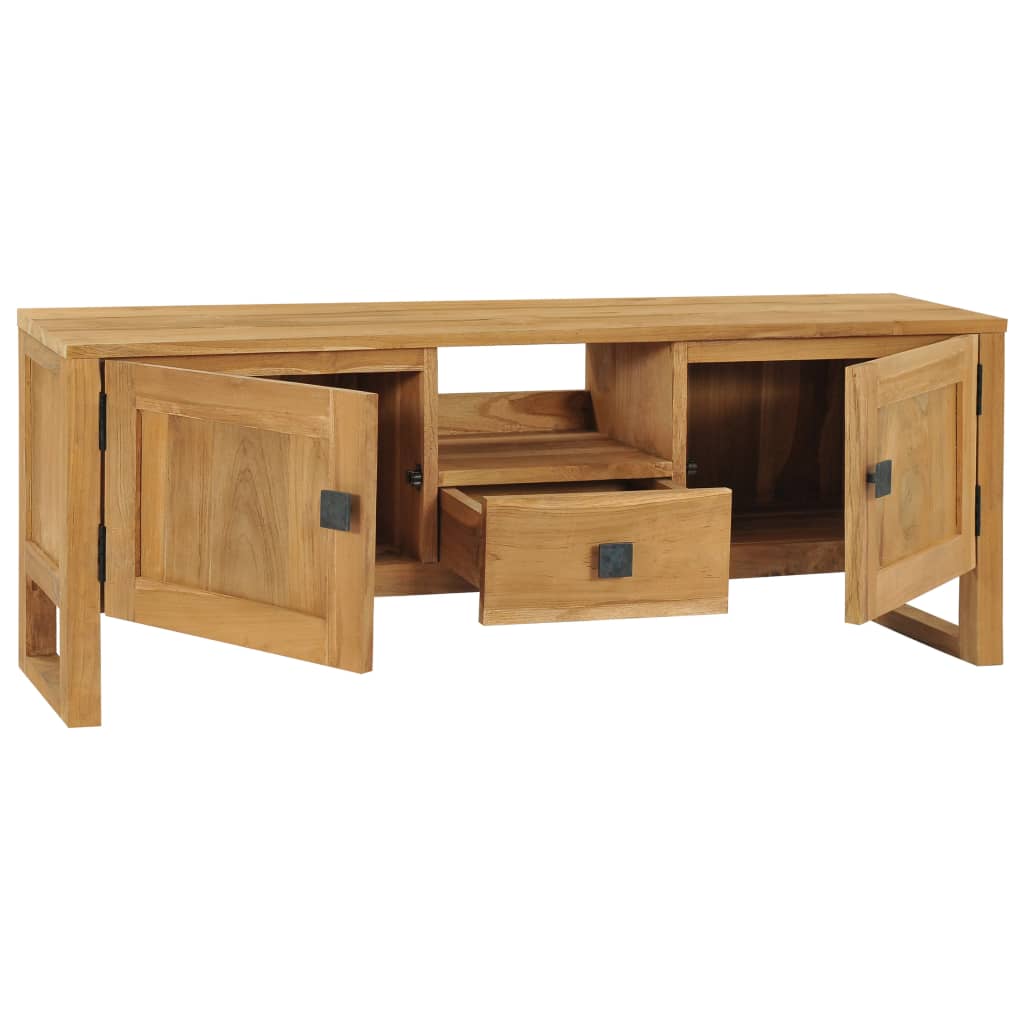 TV-taso 120x32x45 cm täysi tiikki - Sisustajankoti.fi
