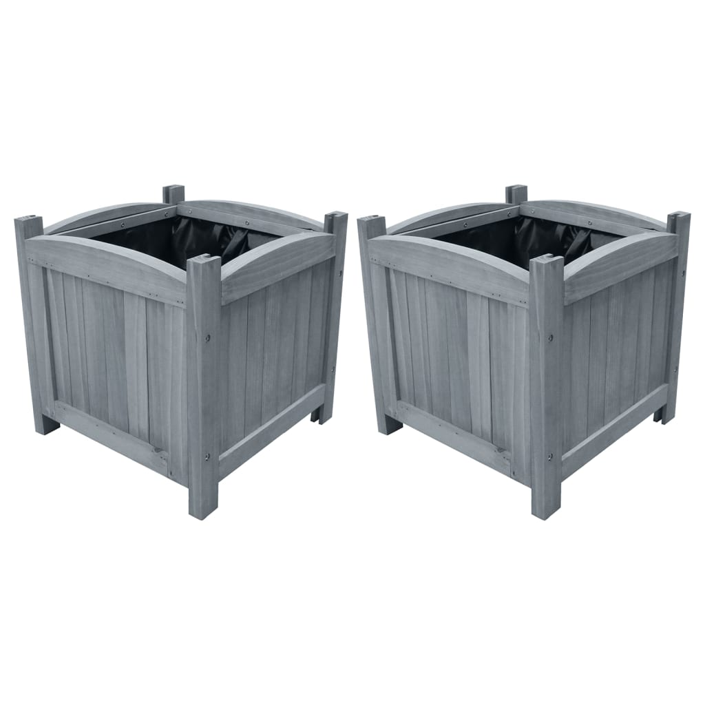 Korotetut kukkalaatikot 2 kpl 30x30x30 cm täysi kuusi - Sisustajankoti.fi
