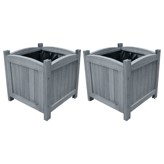 Korotetut kukkalaatikot 2 kpl 30x30x30 cm täysi kuusi - Sisustajankoti.fi