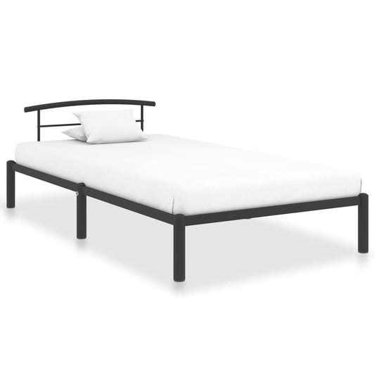 Sängynrunko musta metalli 90x200 cm - Sisustajankoti.fi