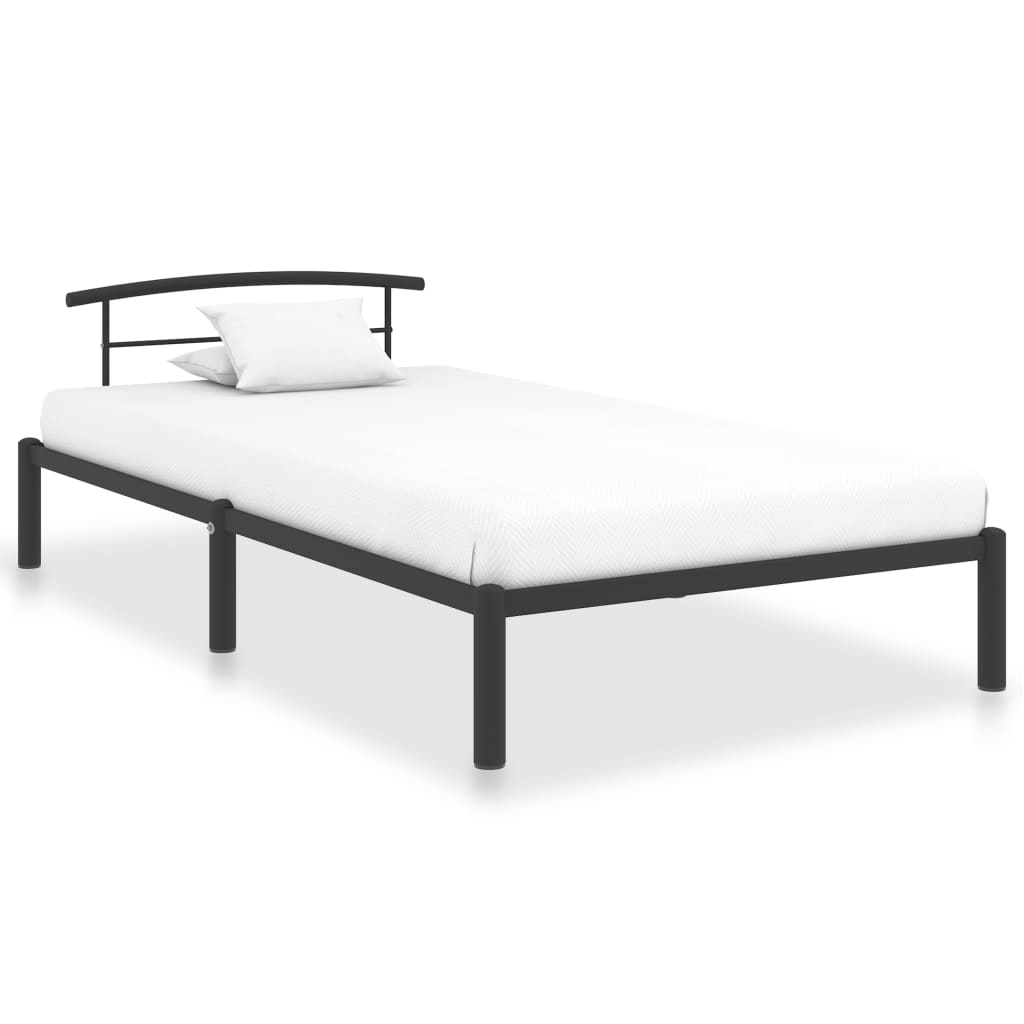 Sängynrunko musta metalli 90x200 cm - Sisustajankoti.fi
