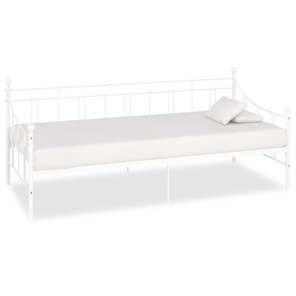 Päivävuoteenrunko valkoinen metalli 90x200 cm - Sisustajankoti.fi