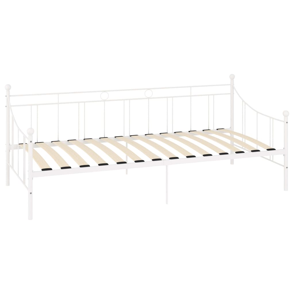 Päivävuoteenrunko valkoinen metalli 90x200 cm - Sisustajankoti.fi