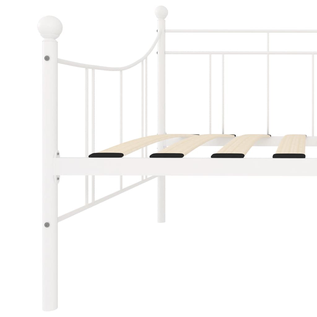 Päivävuoteenrunko valkoinen metalli 90x200 cm - Sisustajankoti.fi