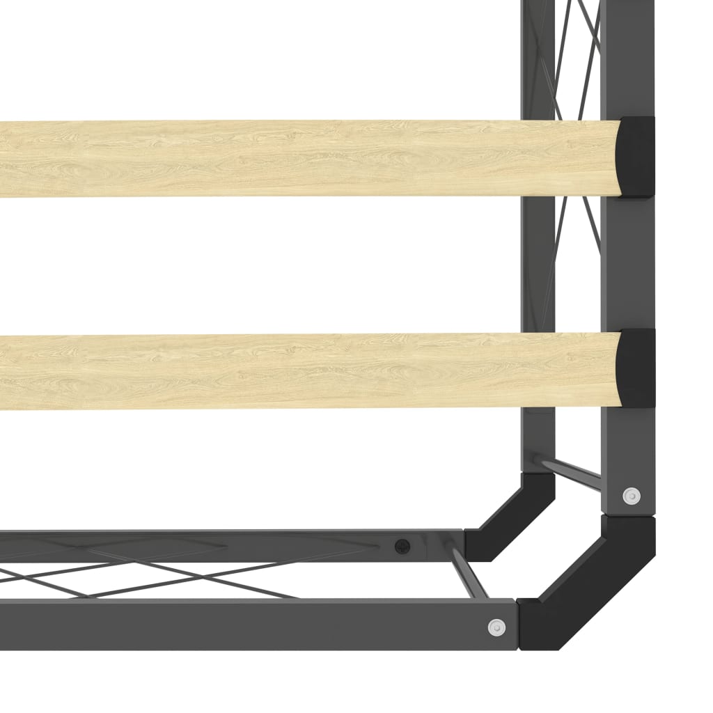 Sängynrunko harmaa metalli 90x200 cm - Sisustajankoti.fi