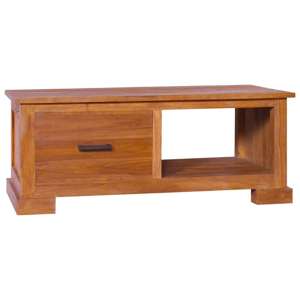 TV-taso 90x50x37 cm täysi tiikki - Sisustajankoti.fi