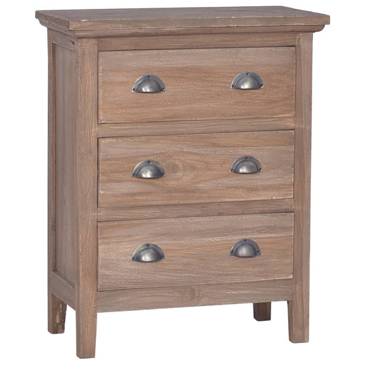 Senkki 3 laatikolla 60x30x75 cm täysi tiikki - Sisustajankoti.fi