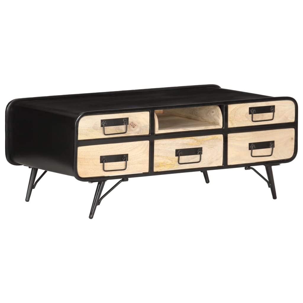 Sohvapöytä 100x50x40 cm täysi mangopuu - Sisustajankoti.fi