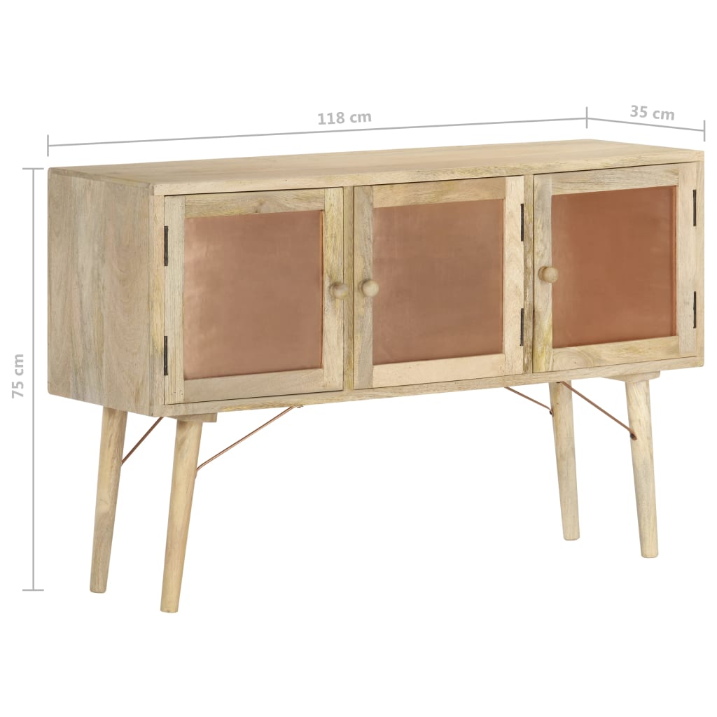 Senkki 118x35x75 cm täysi mangopuu - Sisustajankoti.fi
