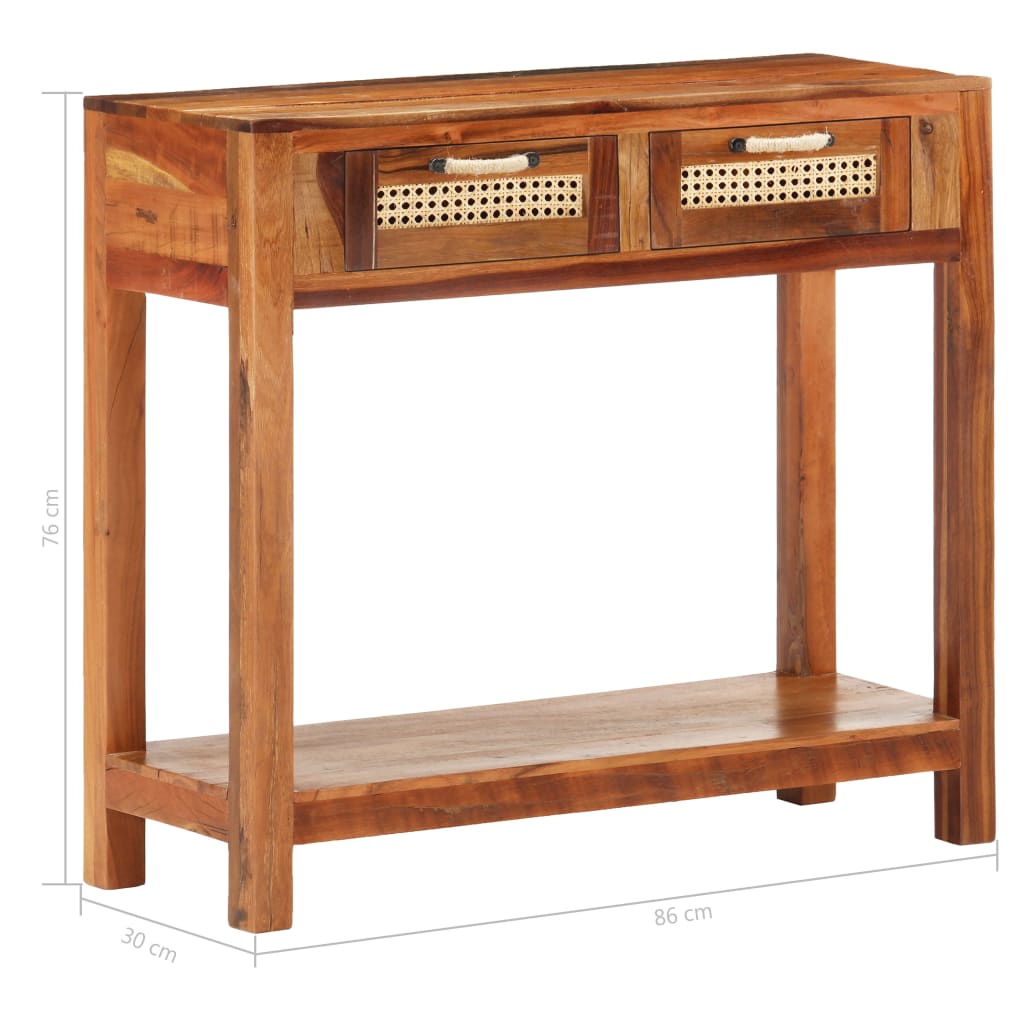 Konsolipöytä 86x30x76 cm kierrätetty täyspuu - Sisustajankoti.fi