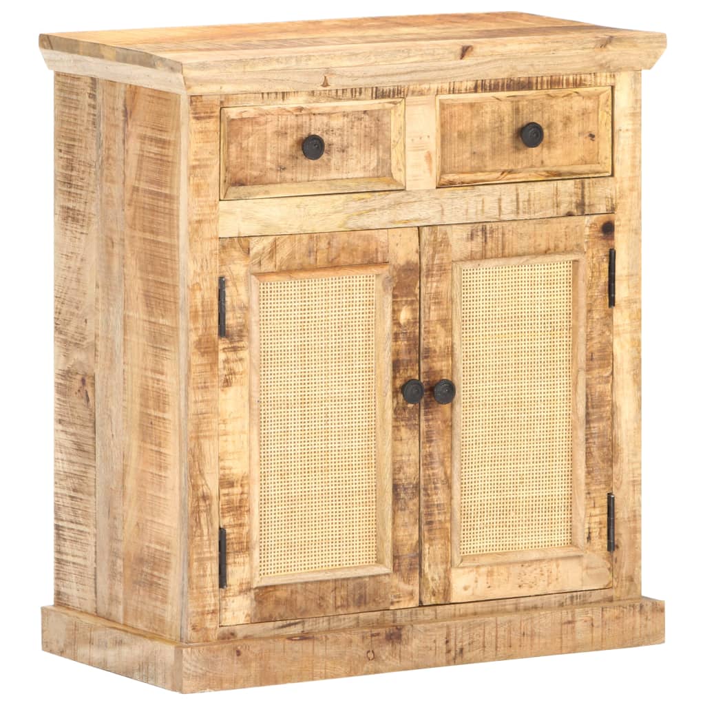 Senkki 65x32x70 cm täysi mangopuu ja luonnollinen ruoko - Sisustajankoti.fi
