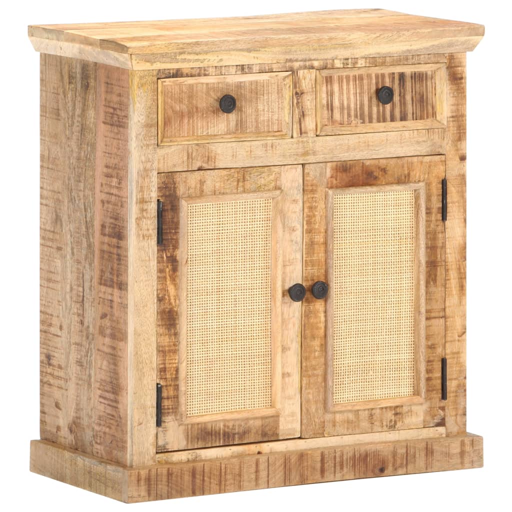 Senkki 65x32x70 cm täysi mangopuu ja luonnollinen ruoko - Sisustajankoti.fi